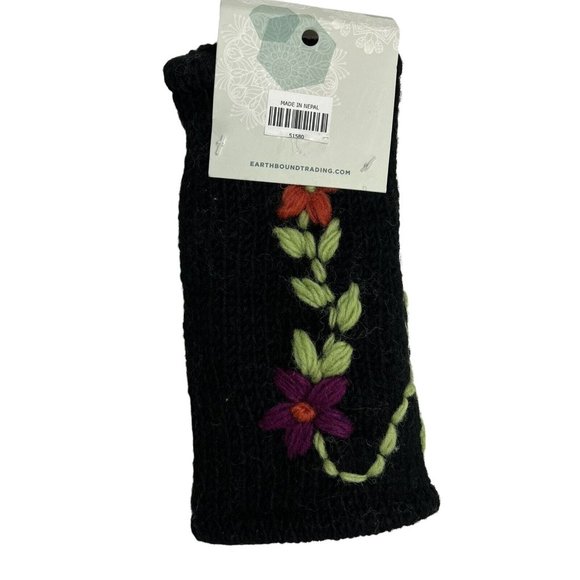 COPY - Earthbound Trading Hand Warmers Fingerless Gloves Knit In Nepal Wool Lin… - Picture 10 of 12